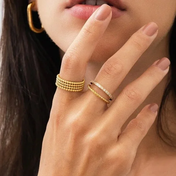 Layered Beaded Fidget Ring - Picture 3 of 3